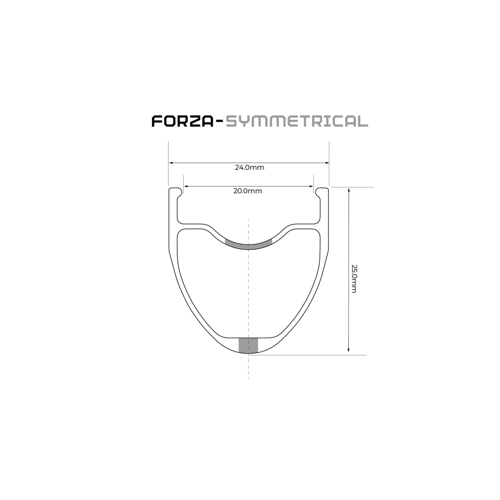 Forza front rim symmetrical 700c